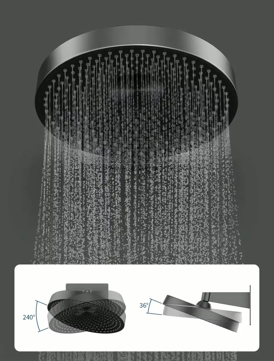 SaniSupreme AquaSense-RainPro Inbouw Doucheset met badkraan 30 cm Gunmetal Sanisupreme
