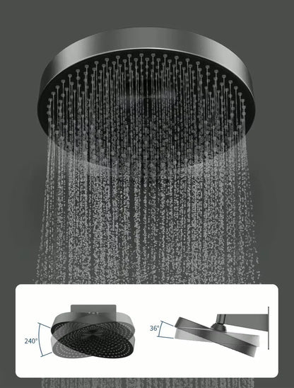 SaniSupreme AquaSense-RainPro Inbouw Doucheset met badkraan 30 cm Gunmetal Sanisupreme