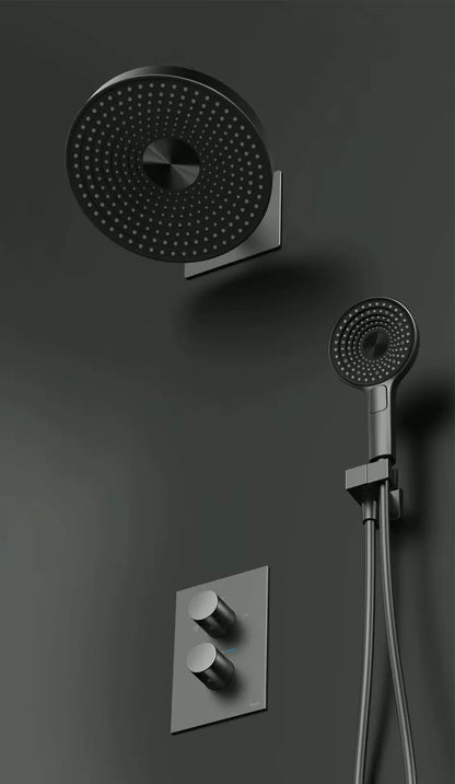 SaniSupreme AquaSense-RainPro Inbouw Doucheset met badkraan 30 cm Gunmetal Sanisupreme