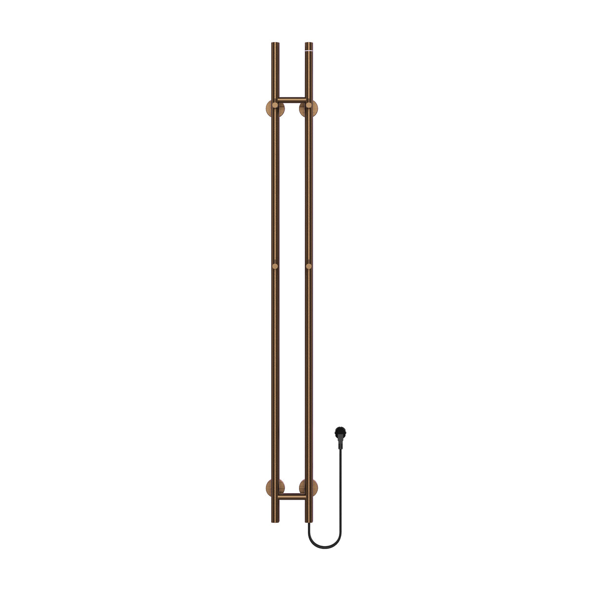 Arvenzo elektrische dubbele staafhanddoekdroger 150 cm 120W geborsteld bruin brons SaniSupreme