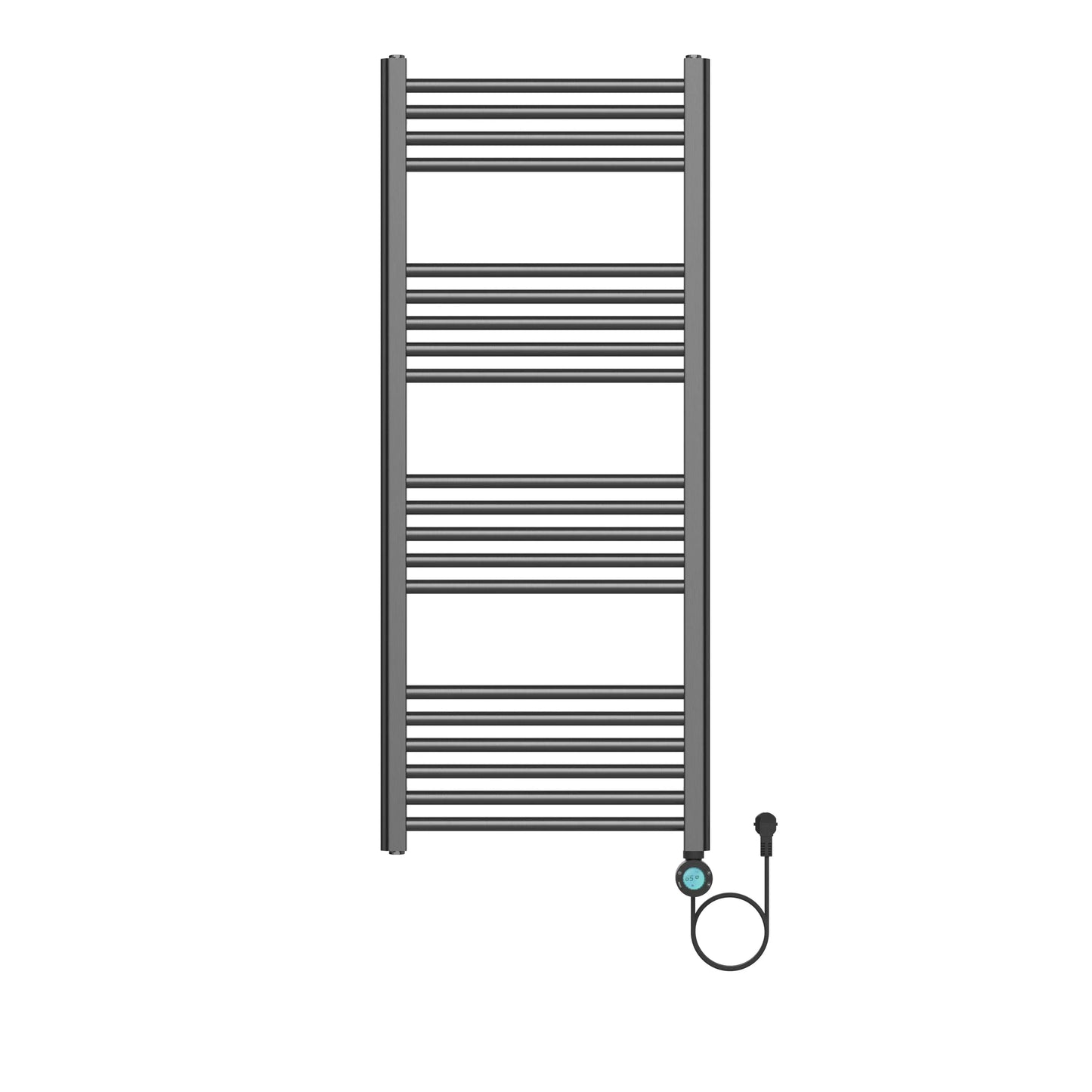 Badkamer Elektrische Radiator Handdoekverwarming Smart Wifi Rechts aansluiting 1200X500-700W Gunmetal SaniSupreme