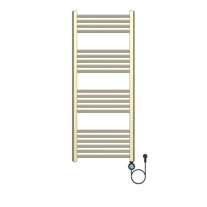 Badkamer Elektrische Radiator Handdoekverwarming Smart Wifi Rechts aansluiting 1200X500-700W Geborsteld Goud SaniSupreme