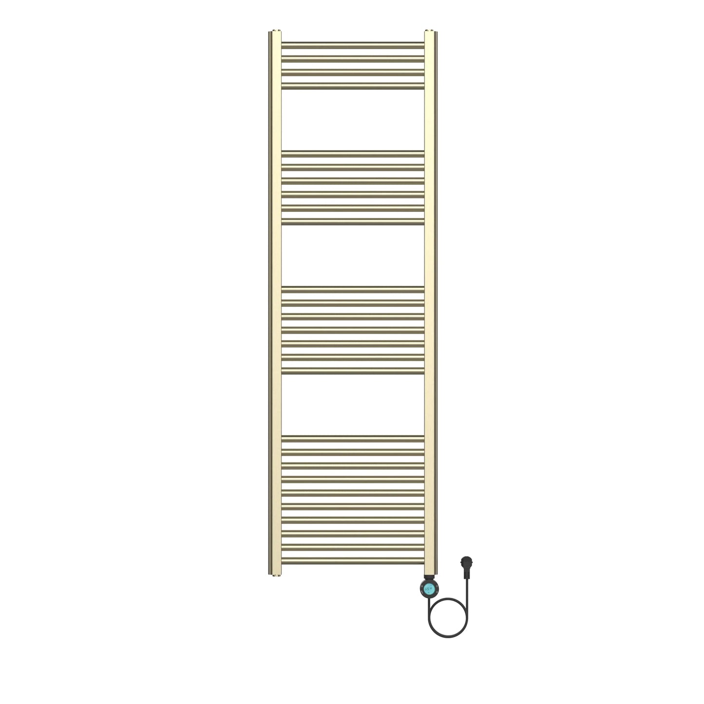 Badkamer Elektrische Radiator Handdoekverwarming Programeerbaar Rechts aansluiting 1600X500-700W Geborsteld Goud SaniSupreme