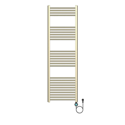 Badkamer Elektrische Radiator Handdoekverwarming Programeerbaar Rechts aansluiting 1600X500-700W Geborsteld Goud SaniSupreme