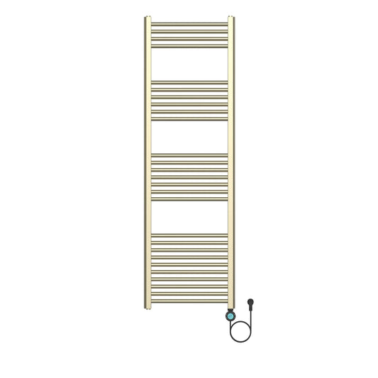 Badkamer Elektrische Radiator Handdoekverwarming Programeerbaar Rechts aansluiting 1600X500-700W Geborsteld Goud SaniSupreme
