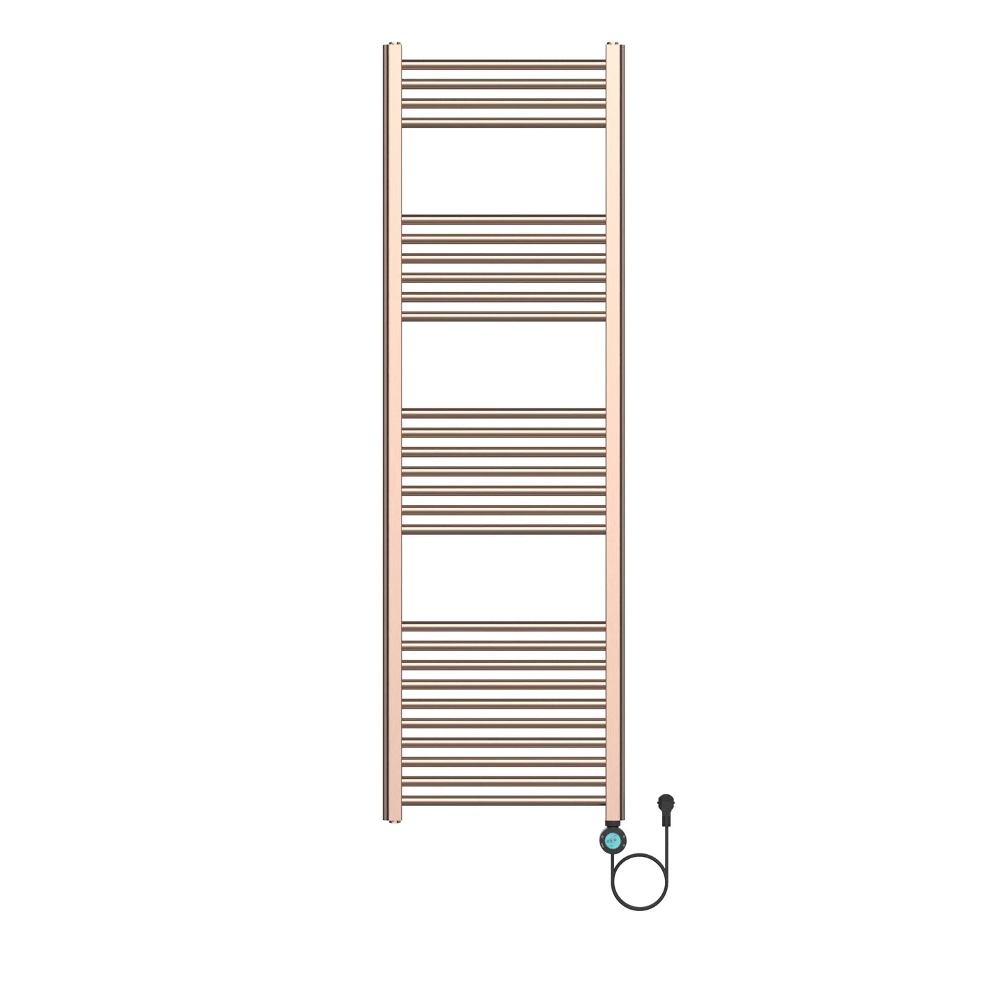 Badkamer Elektrische Radiator Handdoekverwarming Programeerbaar Rechts aansluiting 1600X500-700W Geborsteld Koper SaniSupreme
