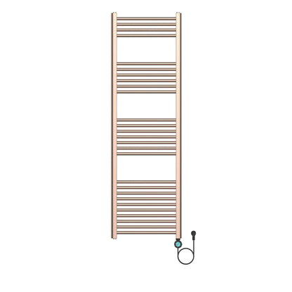 Badkamer Elektrische Radiator Handdoekverwarming Programeerbaar Rechts aansluiting 1600X500-700W Geborsteld Koper SaniSupreme