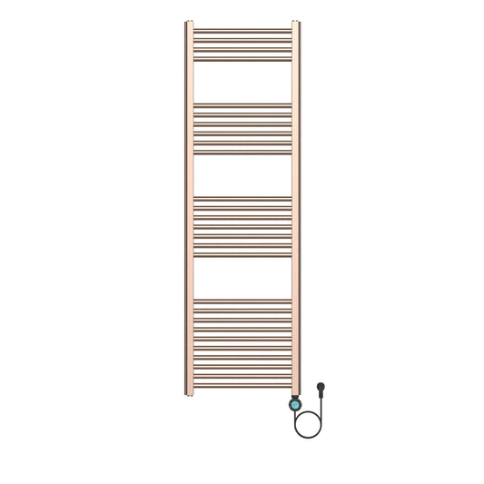 Badkamer Elektrische Radiator Handdoekverwarming Programeerbaar Rechts aansluiting 1600X500-700W Geborsteld Koper SaniSupreme