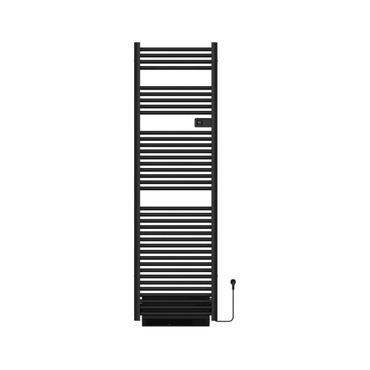 Badkamer Elektrische Digitale Radiator Handdoekverwarming met extra Blower Droogfunctie 2000W - 1840 X 540 X 133 MM SaniSupreme Orvex Mat Zwart