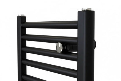 Badkamer Elektrische Radiator Handdoekverwarming 120 x 50 Blackline Talvex Mat Zwart