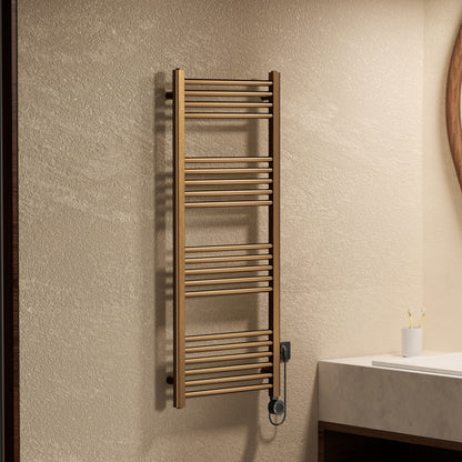 Badkamer Elektrische Radiator Handdoekverwarming 120 x 50 Geborsteld Bruin Brons3