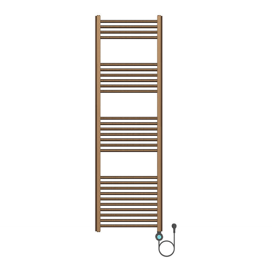 Badkamer Elektrische Radiator Handdoekverwarming 160 x 50 Geborsteld Bruin Brons
