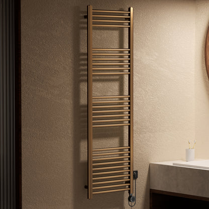 Badkamer Elektrische Radiator Handdoekverwarming 160 x 50 Geborsteld Bruin Brons2