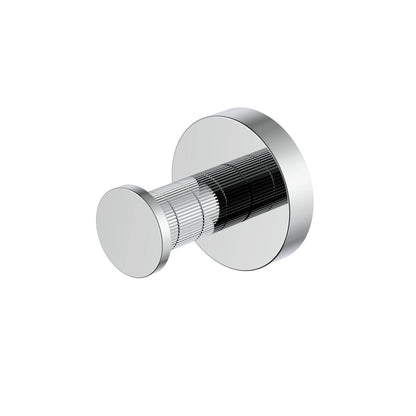 Badkamer Stria Haak Chroom SaniSupreme met ribbelstructuur 7,8 cm diep