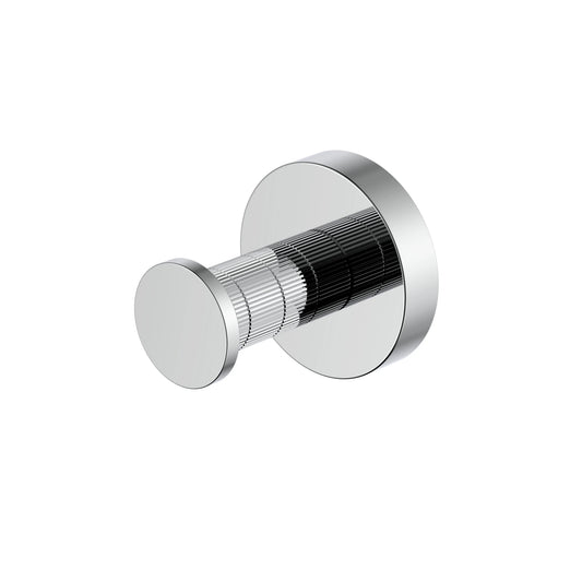 Badkamer Stria Haak Chroom SaniSupreme met ribbelstructuur 7,8 cm diep