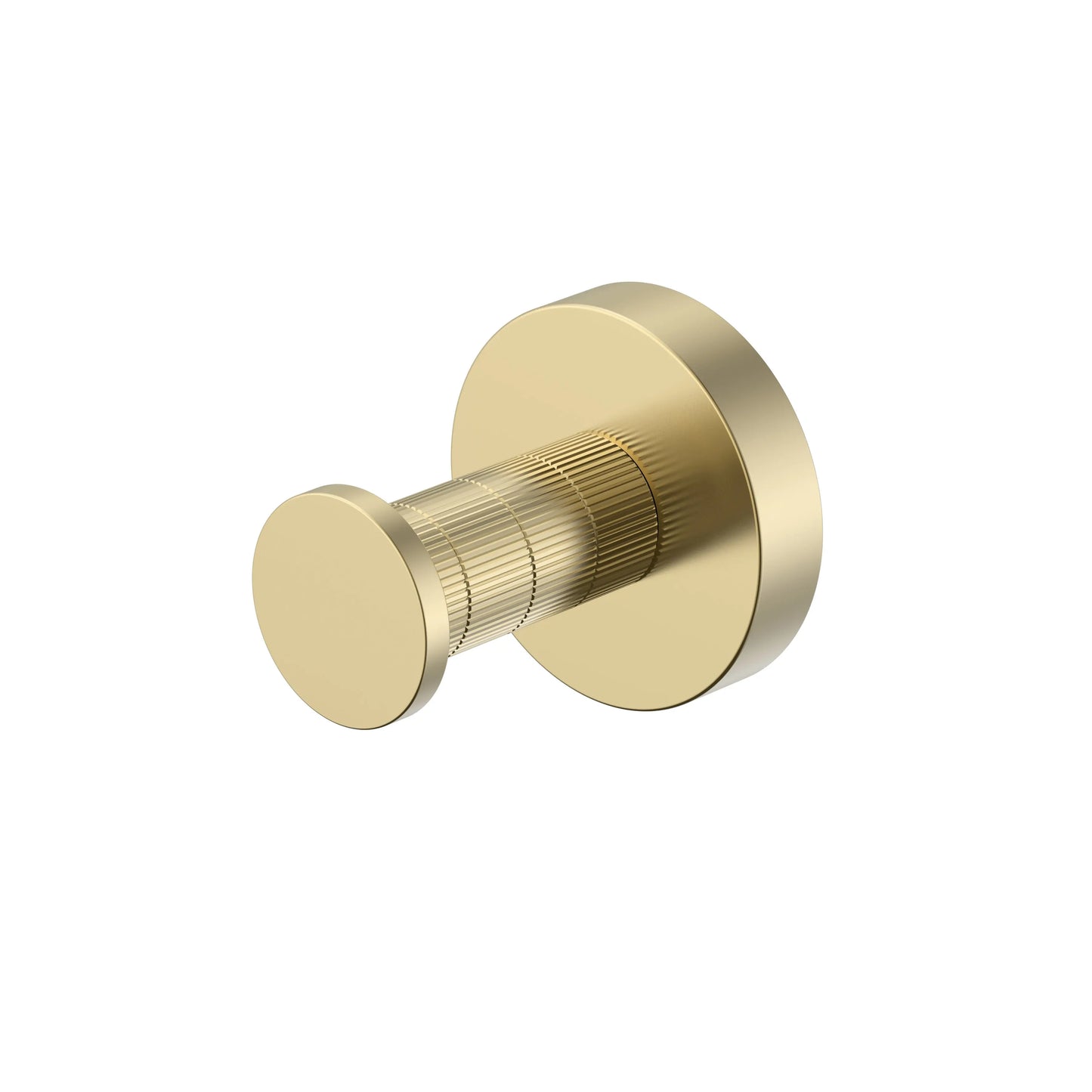 Badkamer Stria Haak Geborsteld Goud PVD SaniSupreme met ribbelstructuur 7,8 cm diep