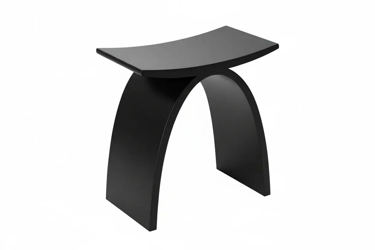 Badkamer kruk Lucky 43x24x43cm Zwart SaniSupreme