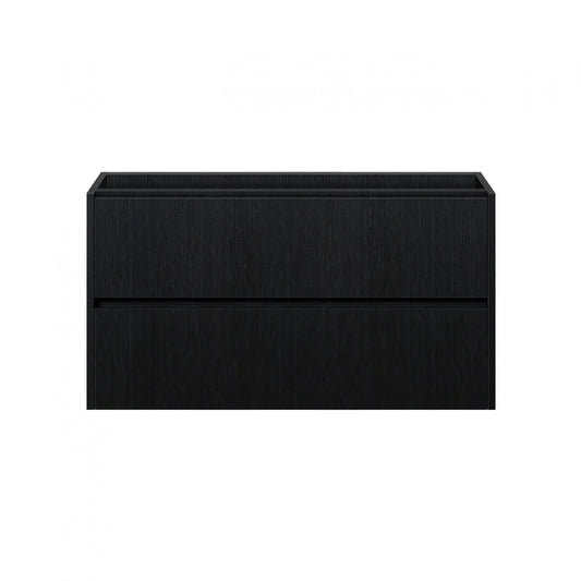 Badmeubelset Abruzzo wastafel en spiegelkast 80 cm Zwart SaniSupreme Sanisupreme