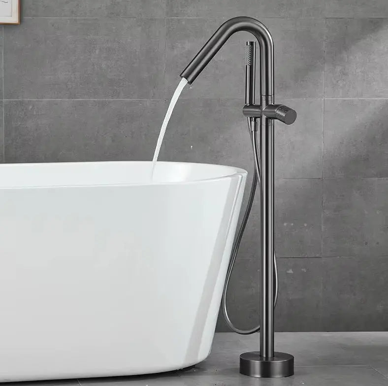 Vrijstaande Badkraan SaniSupreme AquaFlow® met handdouche Gunmetal Sanisupreme