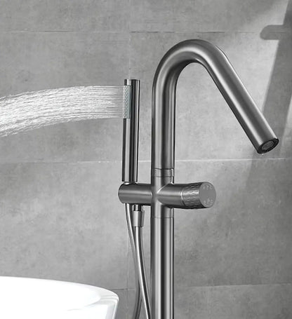 Vrijstaande Badkraan SaniSupreme AquaFlow® met handdouche Gunmetal Sanisupreme