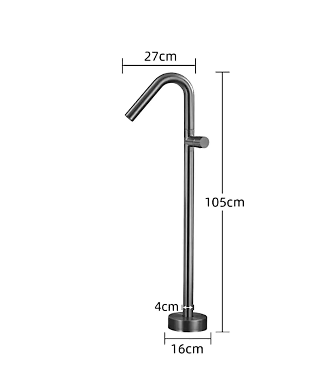 Vrijstaande Badkraan SaniSupreme AquaFlow® met handdouche Chroom Glans Sanisupreme