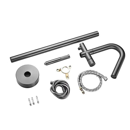 Vrijstaande Badkraan SaniSupreme AquaFlow® met handdouche Gunmetal Sanisupreme