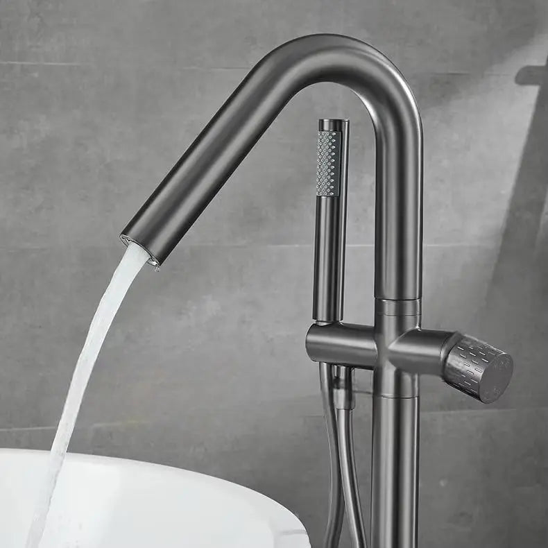 Vrijstaande Badkraan SaniSupreme AquaFlow® met handdouche Gunmetal Sanisupreme