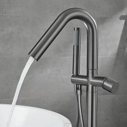 Vrijstaande Badkraan SaniSupreme AquaFlow® met handdouche Gunmetal Sanisupreme