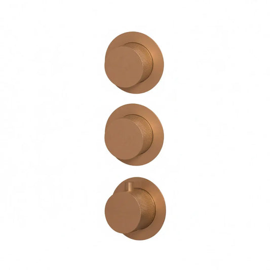Badmengkraan Best Design Zenia Line series Estoril Thermostatisch 2 weg inbouw Desert Brown SaniSupreme