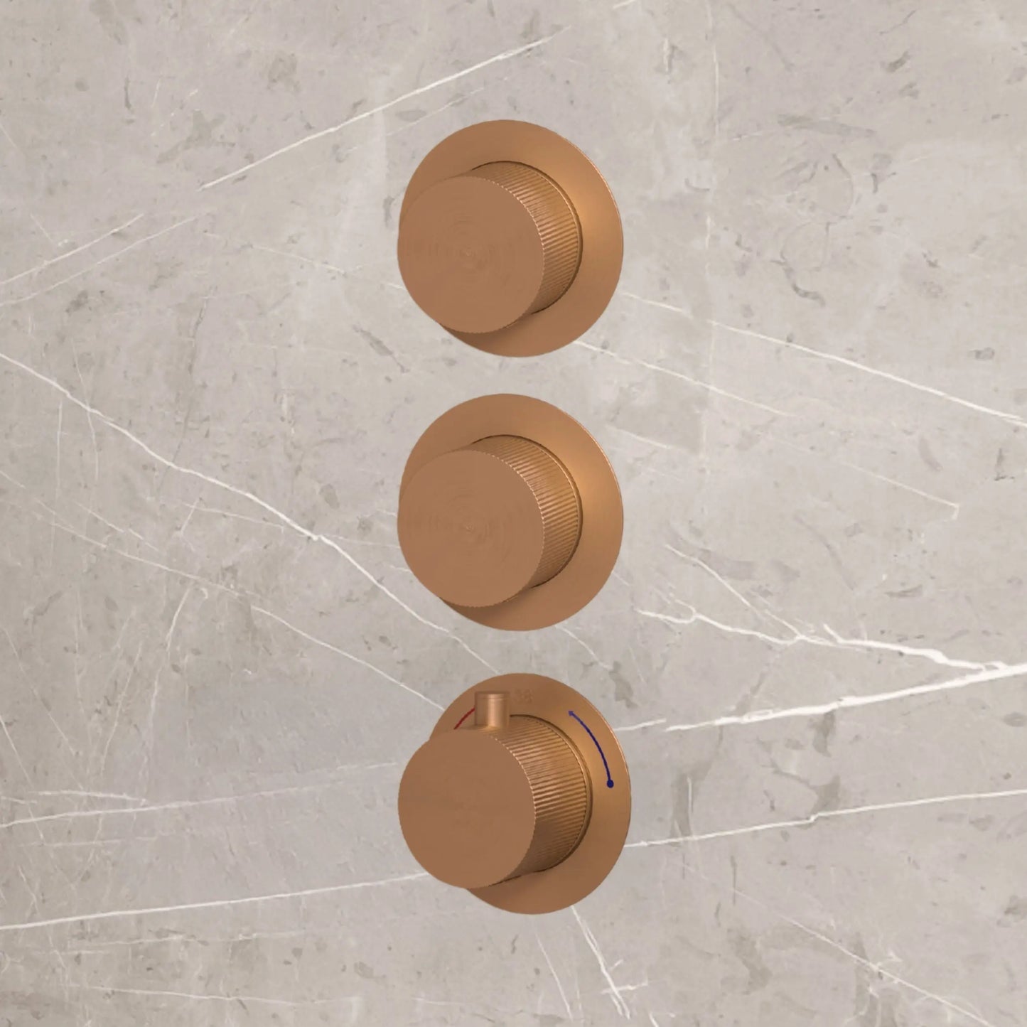 Badmengkraan Best Design Zenia Line series Estoril Thermostatisch 2 weg inbouw Desert Brown SaniSupreme