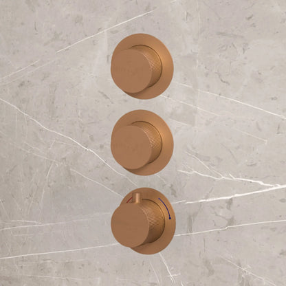 Badmengkraan Best Design Zenia Line series Estoril Thermostatisch 2 weg inbouw Desert Brown SaniSupreme