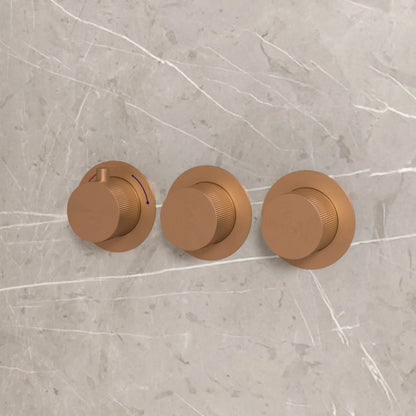 Badmengkraan Best Design Zenia Line series Estoril Thermostatisch 2 weg inbouw Desert Brown SaniSupreme
