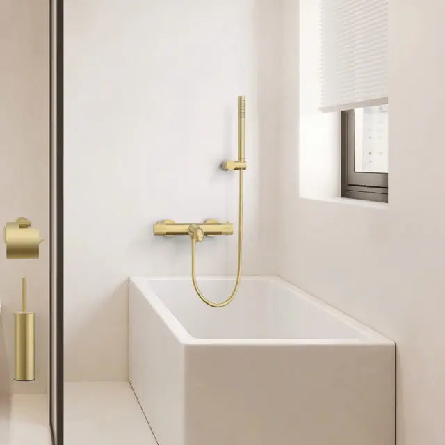 Badmengkraan Thermostatisch opbouw Veloria Line Citrus met Geborsteld Goud SaniSupreme