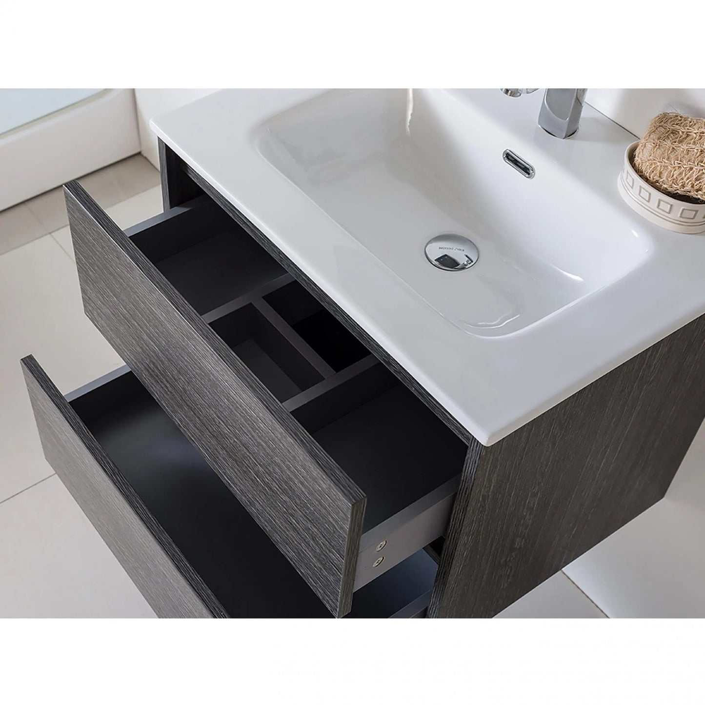 Wastafel Onderkast Abruzzo 90 cm Zwart SaniSupreme Sanisupreme