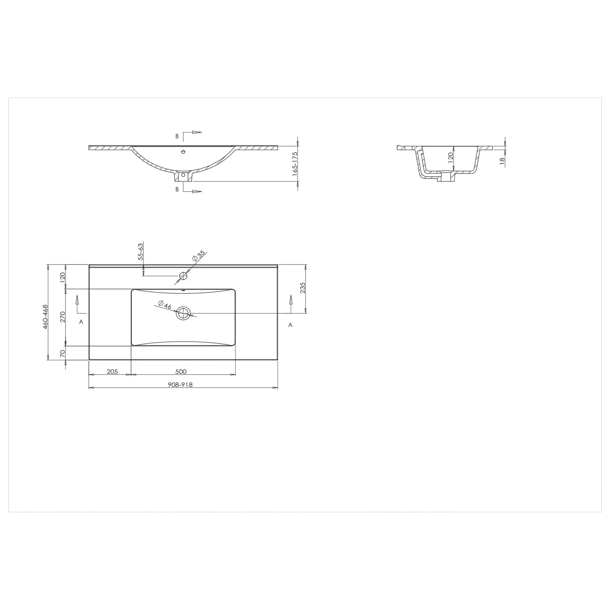 Badmeubelset Abruzzo wastafel en spiegelkast 90 cm Grijs SaniSupreme Sanisupreme