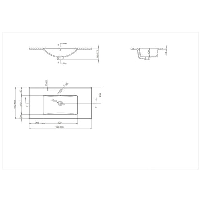 Badmeubelset Abruzzo wastafel en spiegelkast 90 cm Grijs SaniSupreme Sanisupreme