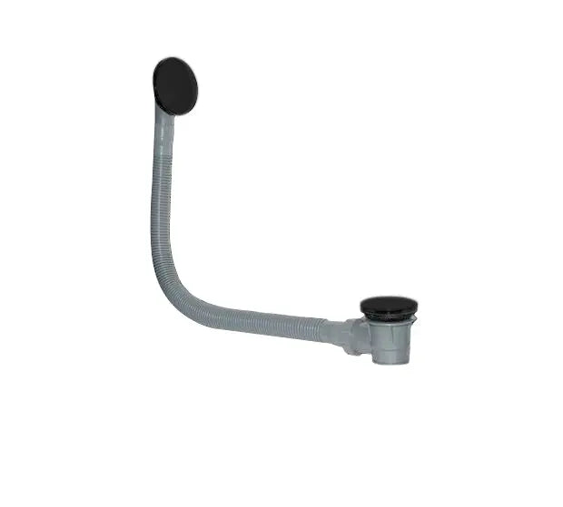 Badsifon Vazia Nero met overloop combinatie voor baden  Ø38,1 MM SaniSupreme