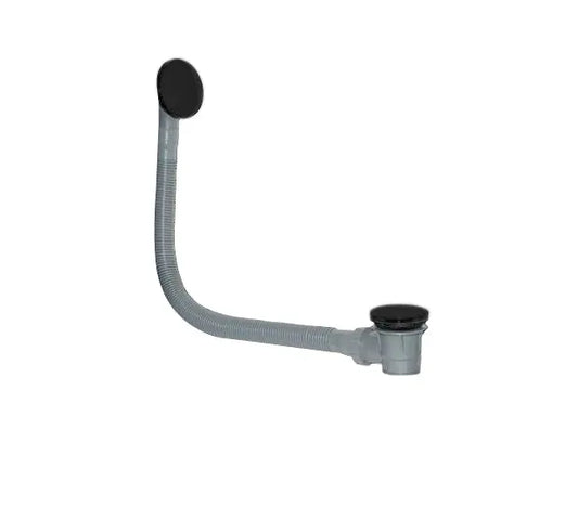 Badsifon Vazia Nero met overloop combinatie voor baden  Ø38,1 MM SaniSupreme