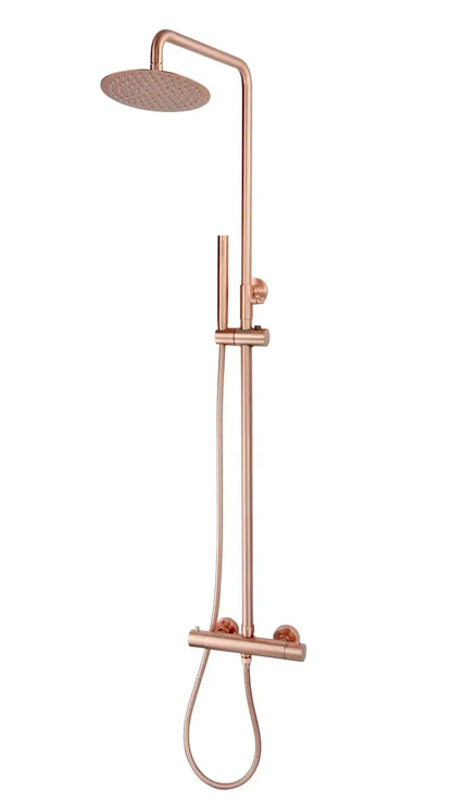 Best Design HighLine Series Lyon thermostatische opbouw regendouche 20 cm Rosé goud Sanisupreme