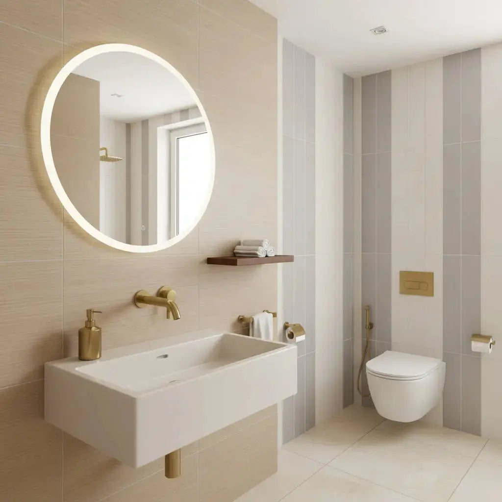 Best Design Luxerio Line Ravello inbouw fontein 11,9 cm mat goud Sanisupreme