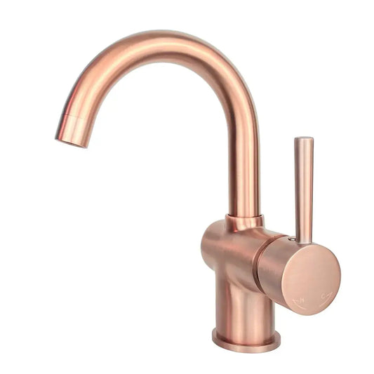 Best Design HighLine Series Lyon Rosélune wastafel mengkraan 24 cm cm Rosé mat goud