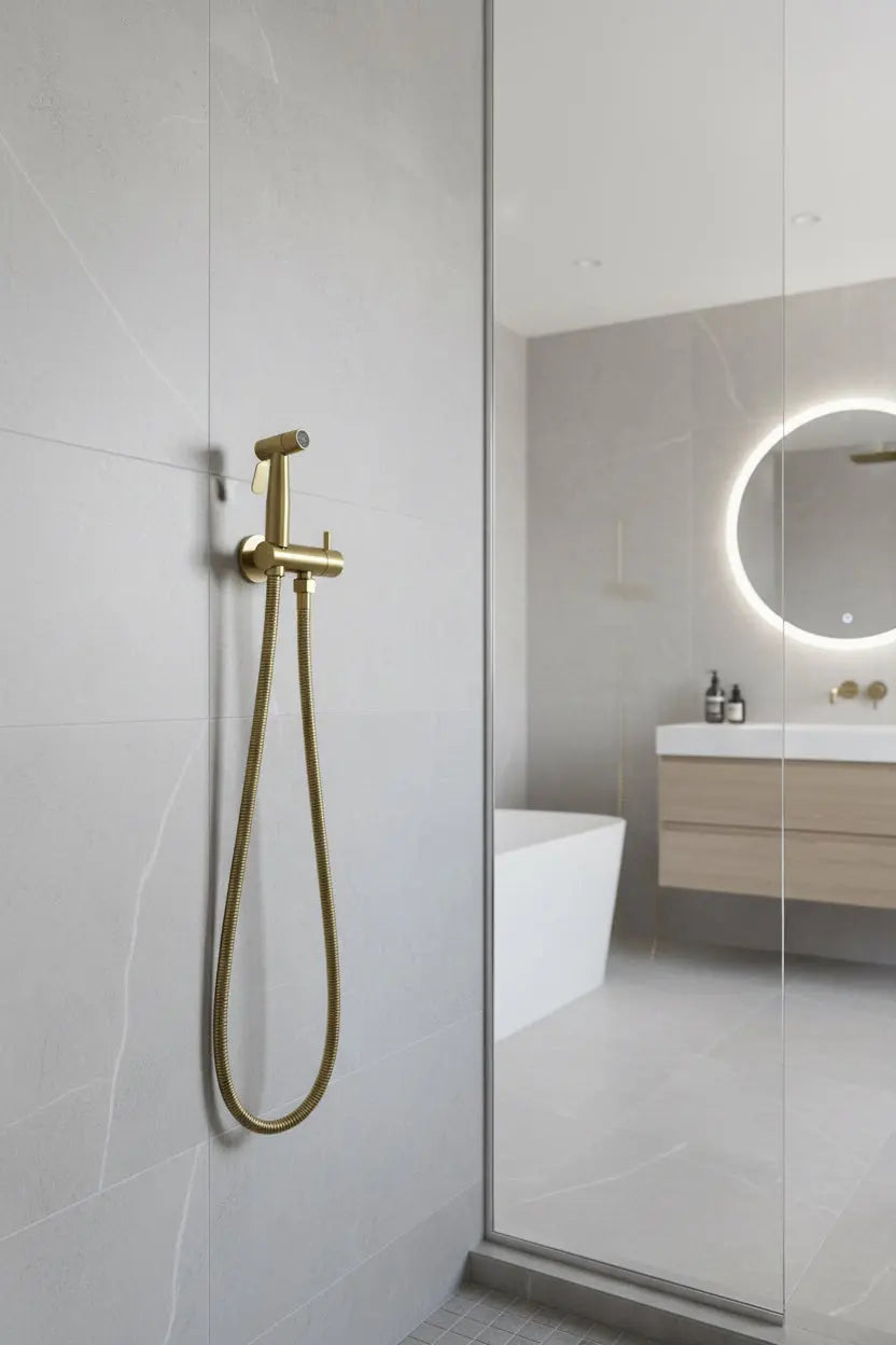 Best Design Luxerio Line Formira handdouche-set 125 cm mat goud