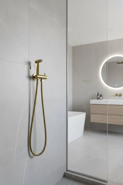 Best Design Luxerio Line Formira handdouche-set 125 cm mat goud