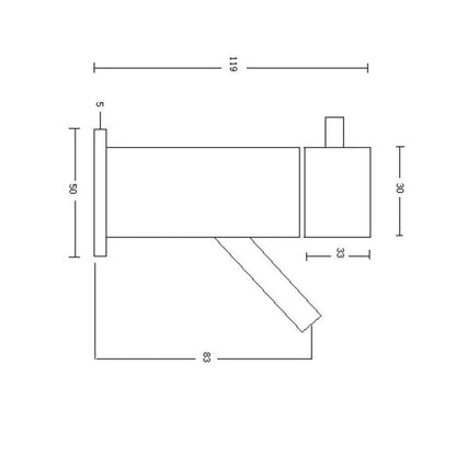 Best Design Luxerio Line Ravello inbouw fontein 11,9 cm mat goud