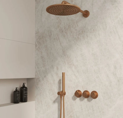 Best Design Zenia Line Lagos Series thermostatische inbouw regendouche ø25 cm Desert Brown SaniSupreme