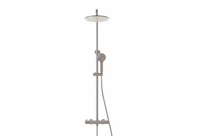 Best Design Zenia Line Limio Series thermostatische opbouw regendouche 25cm breed 90 tot 125cm RVS 304 SaniSupreme