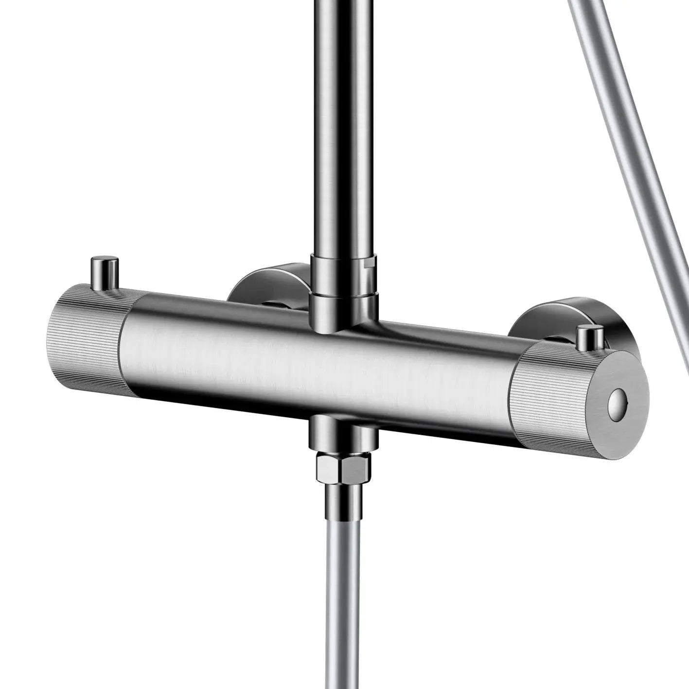Best Design Zenia Line Limio Series thermostatische opbouw regendouche 25cm breed 90 tot 125cm RVS 304 SaniSupreme