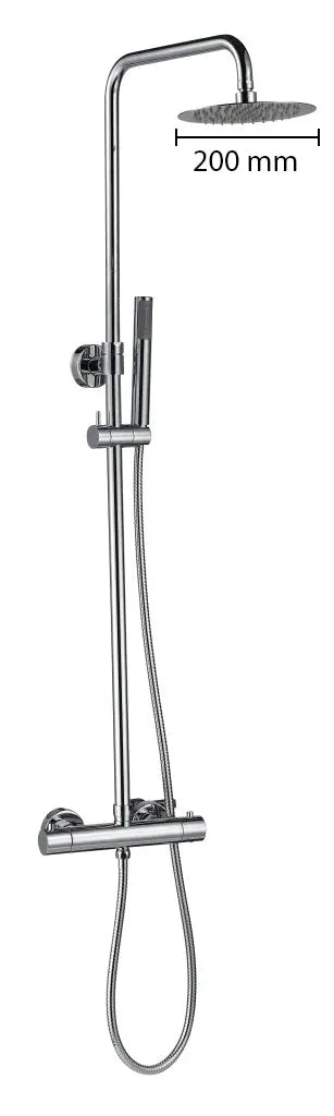 Best Design Zenia Line RainFlow Series thermostatische opbouw regendouche 71 tot 116 cm Chroom SaniSupreme