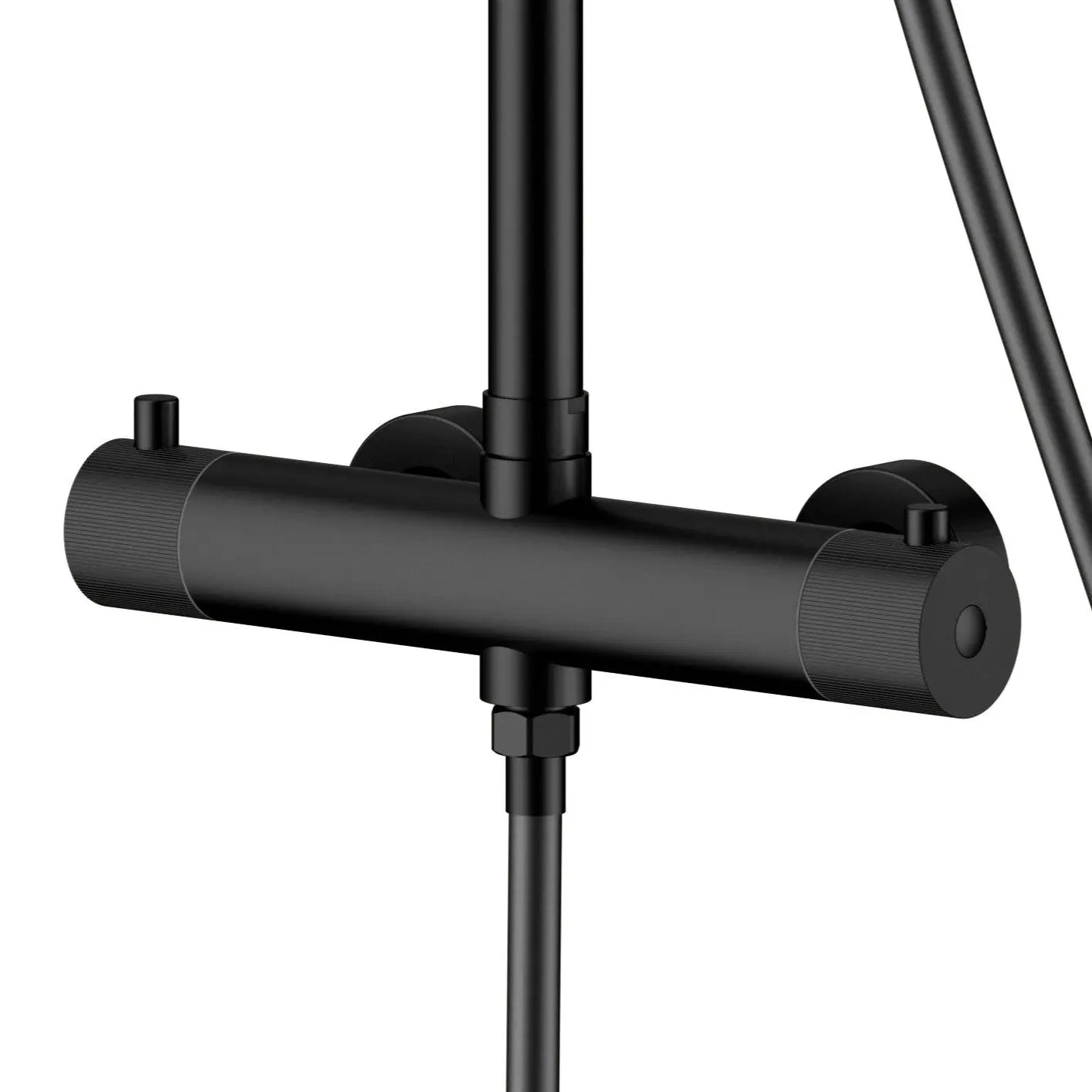 Best Design Zenia Line Series ThermoCore thermostatische opbouw regendouche 90 tot 125 cm Nero SaniSupreme