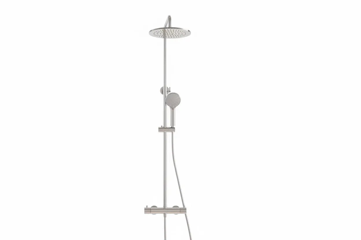 Best Design Zenia Line Series thermostatische opbouw regendouche 90 tot 125 cm Chroom SaniSupreme